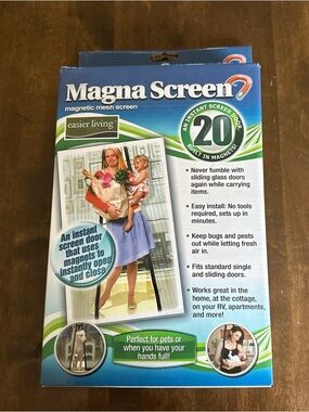 Magna Mesh Screen-- Magnetic Closing Mesh Door Pets Kids